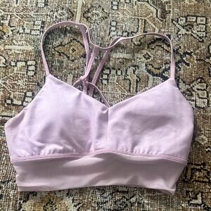 ALO Yoga Lavish Baby Pink Sports Bra - Size Small Gently Worn